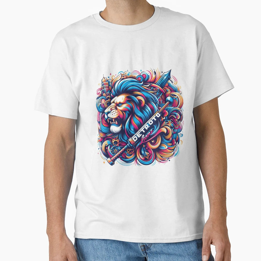 Fierce Feline Detroit Lion Fanatic T-Shirt - Graphic Print Men Women - T-Shirt, Sweatshirt, Hoodie