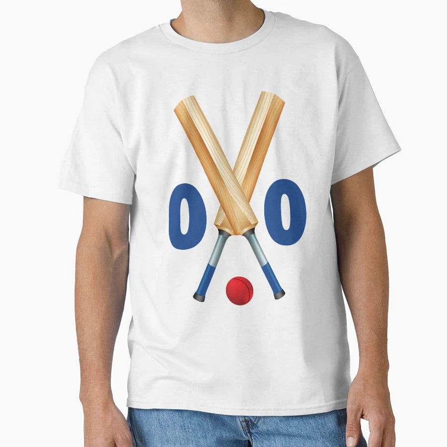 Cricket Number 00 Zero Bats And Ball T-Shirt - Minimalist Print Unisex - T-Shirt, Sweatshirt, Hoodie