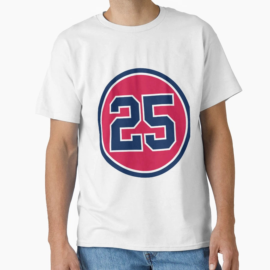 Andruw Jones 25 Jersey Number T-Shirt - Custom Art Print for Adults - T-Shirt, Sweatshirt, Hoodie
