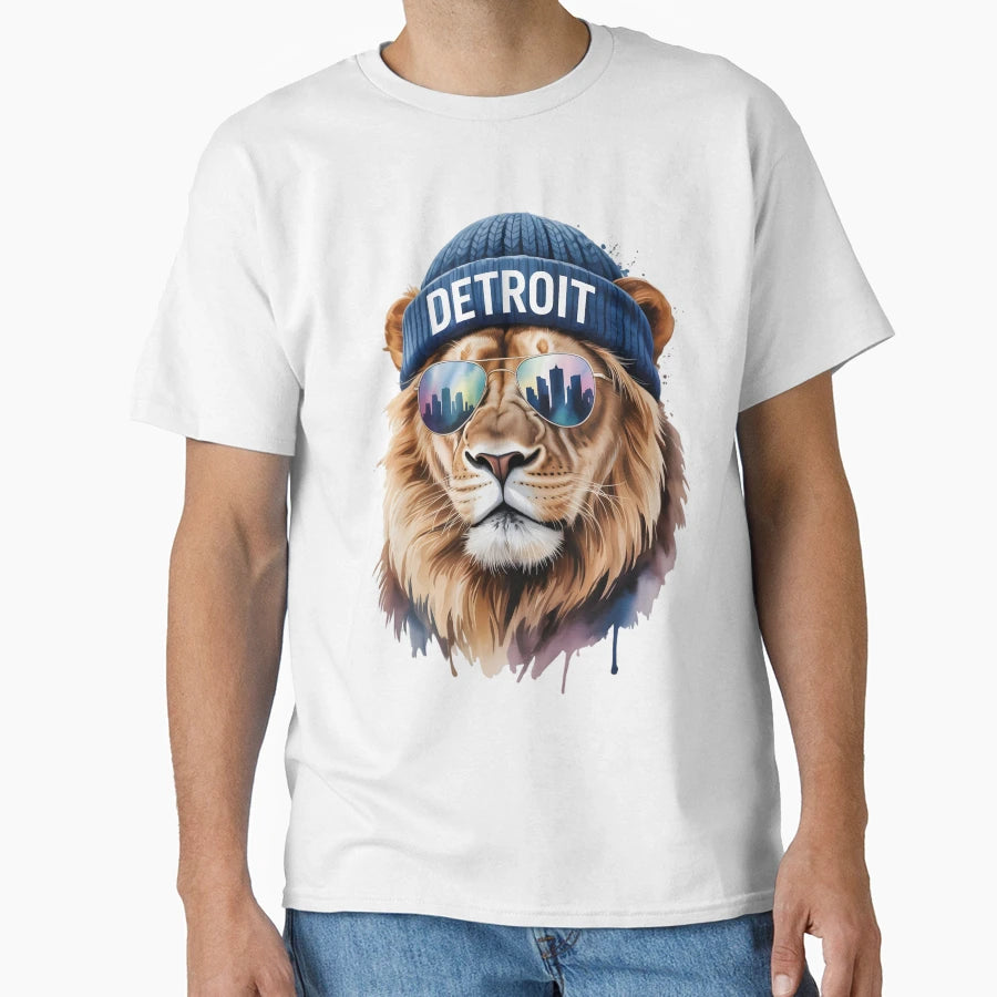 Detroit Lion T-Shirt - Streetwear Style Unisex - T-Shirt, Sweatshirt, Hoodie