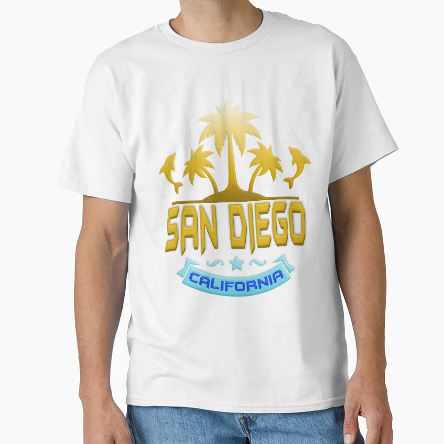 San Diego California Gold Logo T-Shirt - Aesthetic Graphic Unisex - T-Shirt, Sweatshirt, Hoodie
