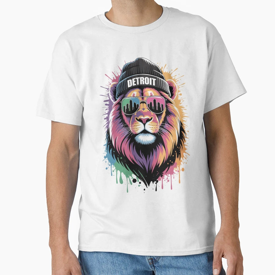 Detroit Lion T-Shirt - Graphic Print for Adults - T-Shirt, Sweatshirt, Hoodie