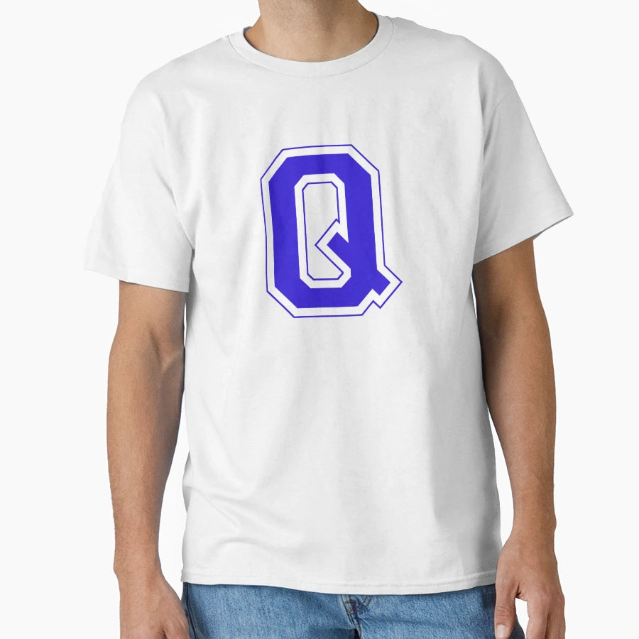 Varsity Letter Q T-Shirt - Minimalist Print Men Women - T-Shirt, Sweatshirt, Hoodie