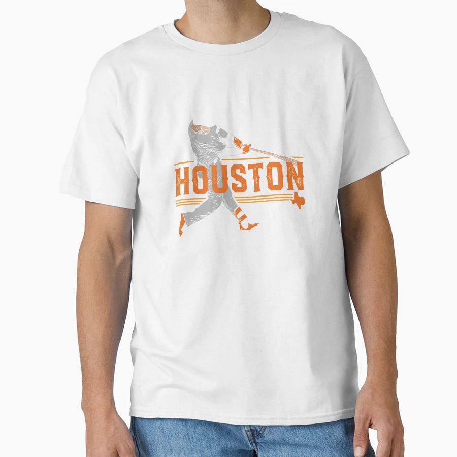 Houston Baseball Slugger Home Run T-Shirt - Novelty Apparel Men Women - T-Shirt, Sweatshirt, Hoodie