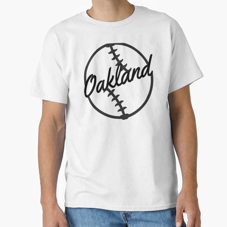 Oakland Baseball Black T-Shirt - Minimalist Print Unisex - T-Shirt, Sweatshirt, Hoodie