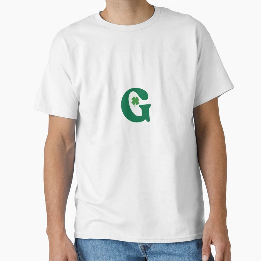 Lucky Green G Shamrock Emblem T-Shirt - Custom Art Print for Adults - T-Shirt, Sweatshirt, Hoodie