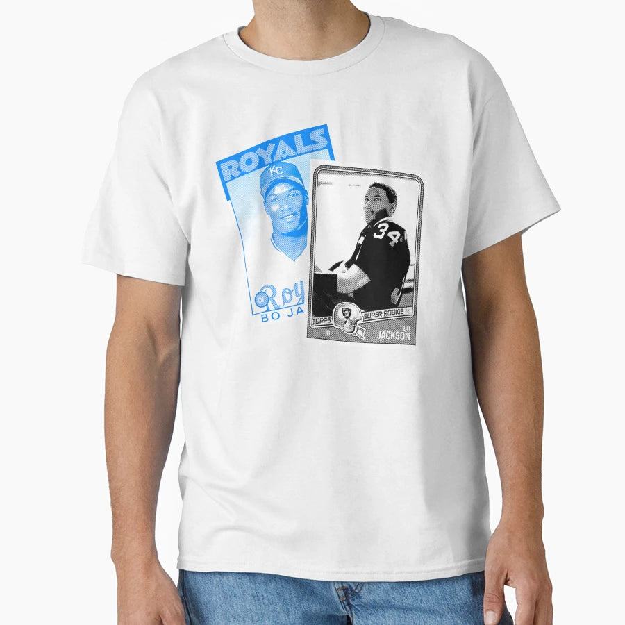Bo Jackson Rookie Cards T-Shirt - Custom Art Print for Adults - T-Shirt, Sweatshirt, Hoodie