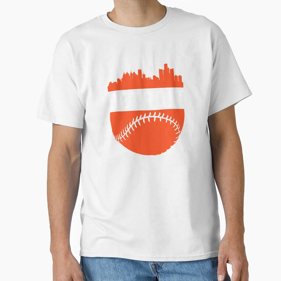 Downtown Detroit Michigan Skyline T-Shirt - Novelty Apparel Men Women - T-Shirt, Sweatshirt, Hoodie