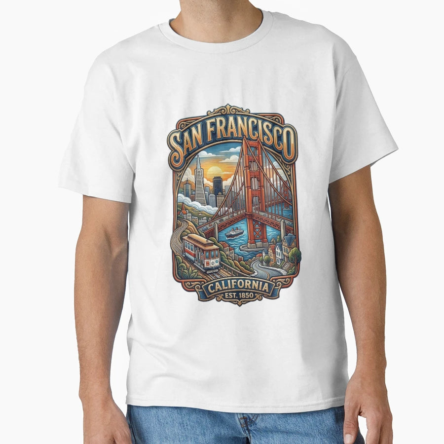 San Francisco California T-Shirt - Casual Everyday Wear for Adults - T-Shirt, Sweatshirt, Hoodie
