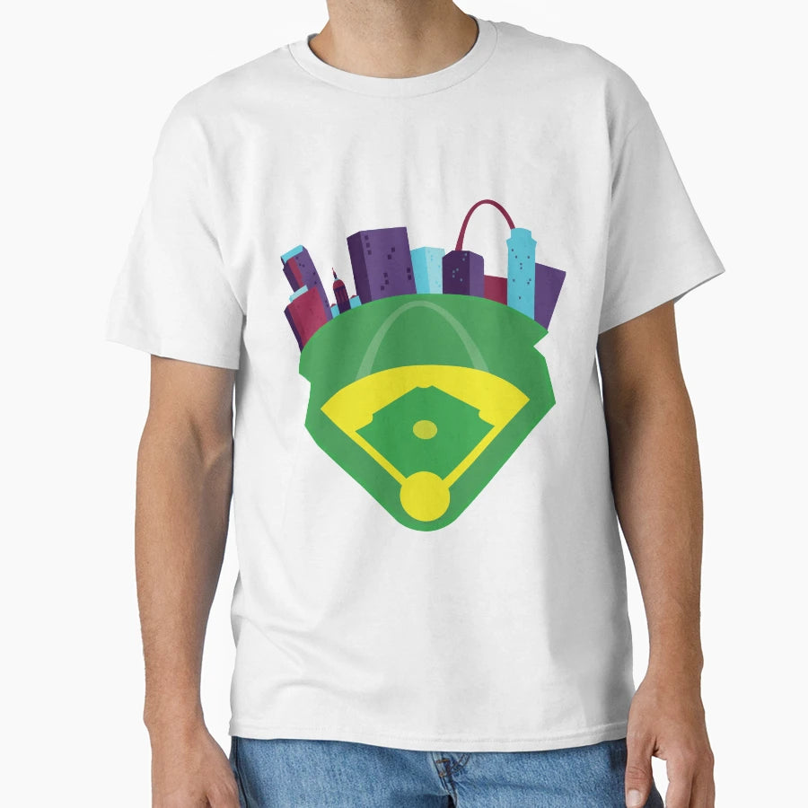 Busch Stadium T-Shirt - Custom Art Print Men Women - T-Shirt, Sweatshirt, Hoodie