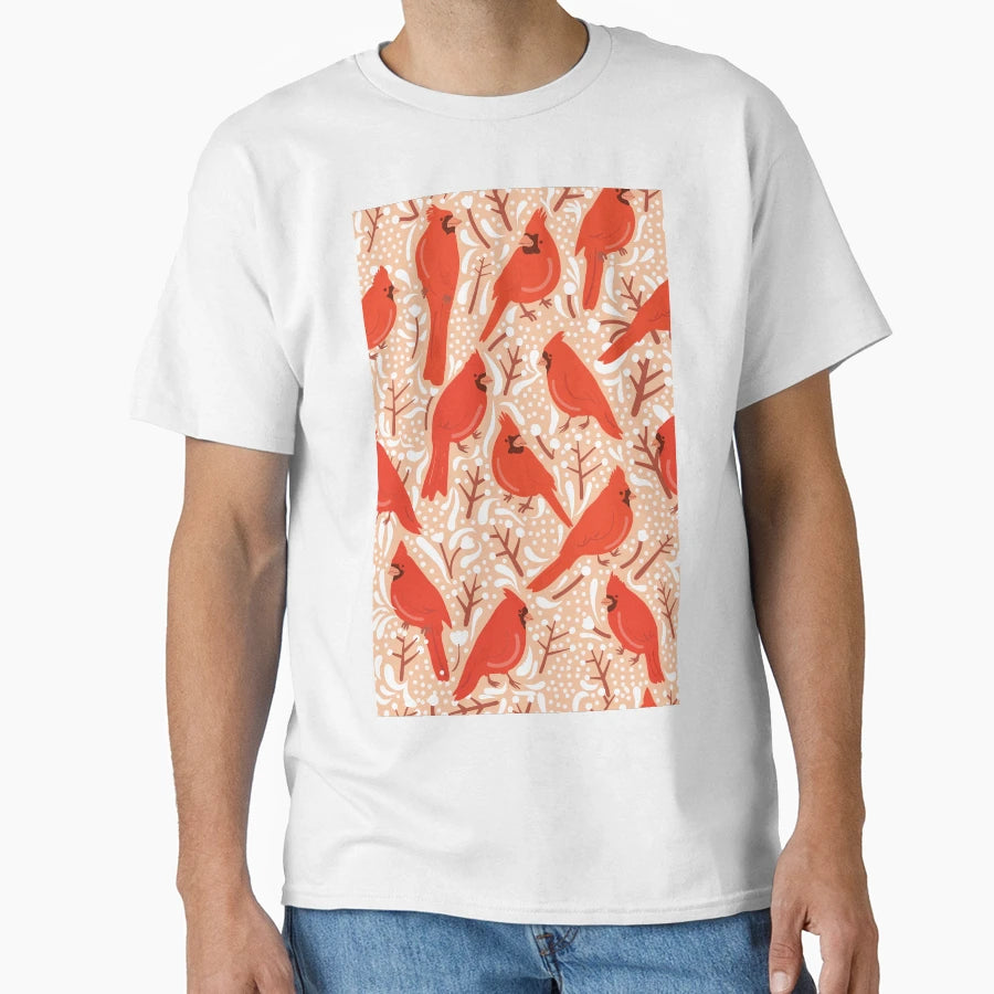 Cardinal Winter Bliss T-Shirt - Minimalist Print Unisex - T-Shirt, Sweatshirt, Hoodie