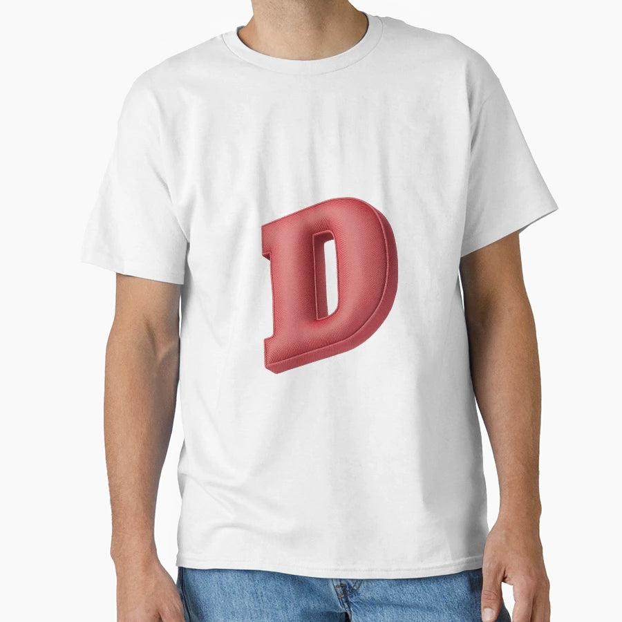 Floating Red Cushion Letter D 3D Fabric T-Shirt - Unique Graphic Men Women - T-Shirt, Sweatshirt, Hoodie
