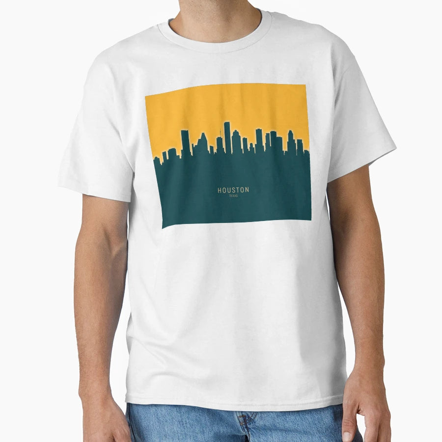 Houston Texas Skyline T-Shirt - Unique Graphic Unisex - T-Shirt, Sweatshirt, Hoodie