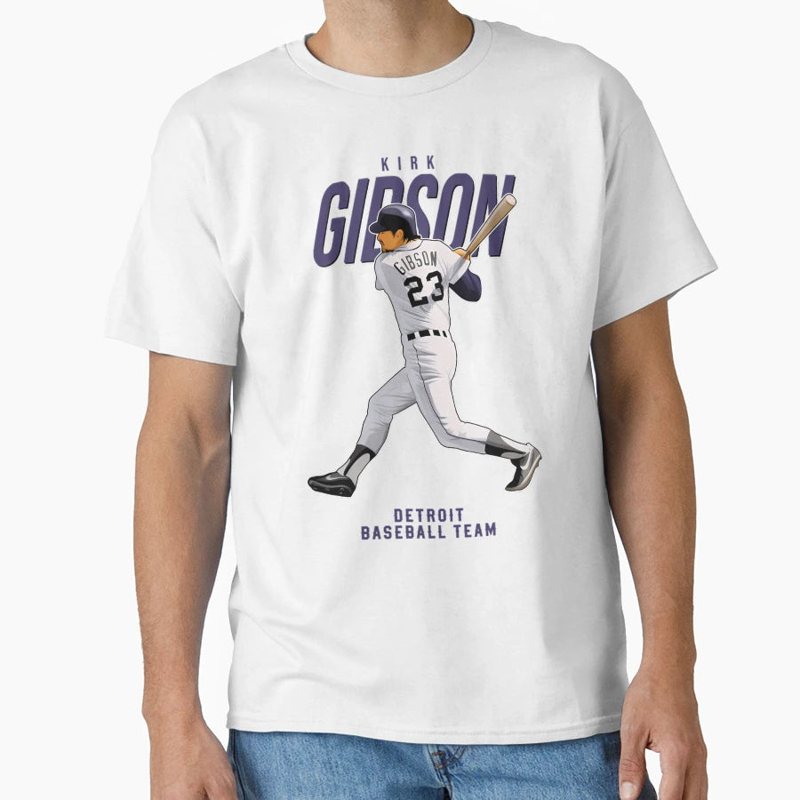 Kirk Gibson 23 Detroit Baseball Team T-Shirt - Trendy Graphic for Adults - T-Shirt, Sweatshirt, Hoodie