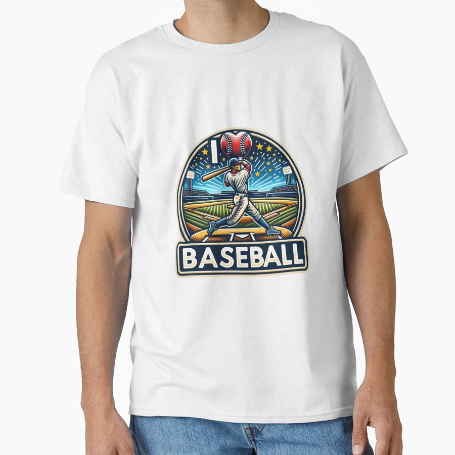 I Love Baseball T-Shirt - Casual Everyday Wear for Adults - T-Shirt, Sweatshirt, Hoodie