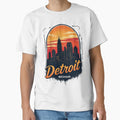 Detroit Michigan T-Shirt - Aesthetic Graphic for Adults - T-Shirt, Sweatshirt, Hoodie