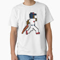 8 Bit Boston Pixel Baseball Player T-Shirt - Fun Novelty Design Unisex - T-Shirt, Sweatshirt, Hoodie