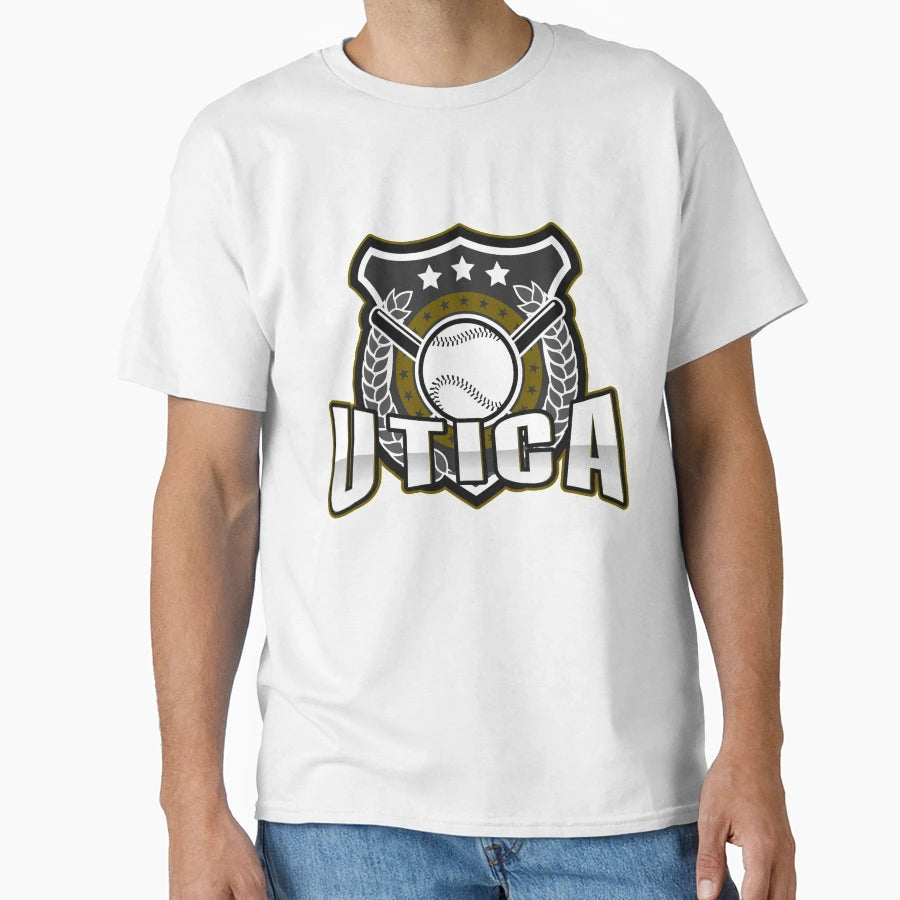 Utica Baseball T-Shirt - Custom Art Print Unisex - T-Shirt, Sweatshirt, Hoodie