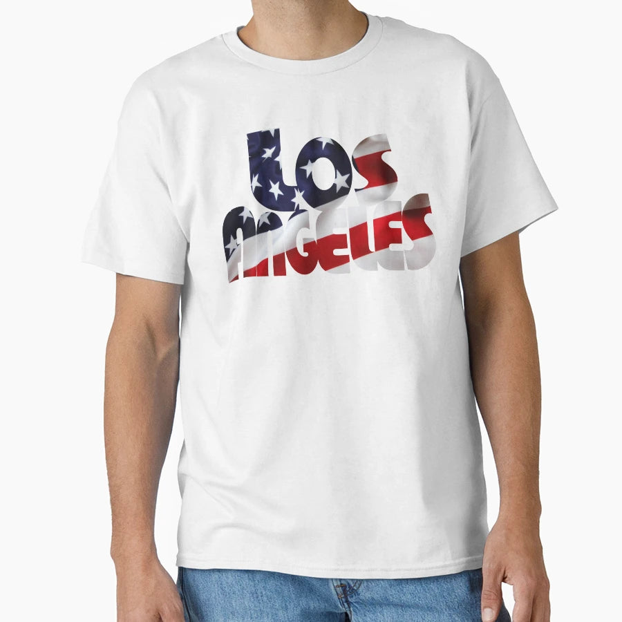 Los Angeles Usa Flag T-Shirt - Trendy Graphic Men Women - T-Shirt, Sweatshirt, Hoodie