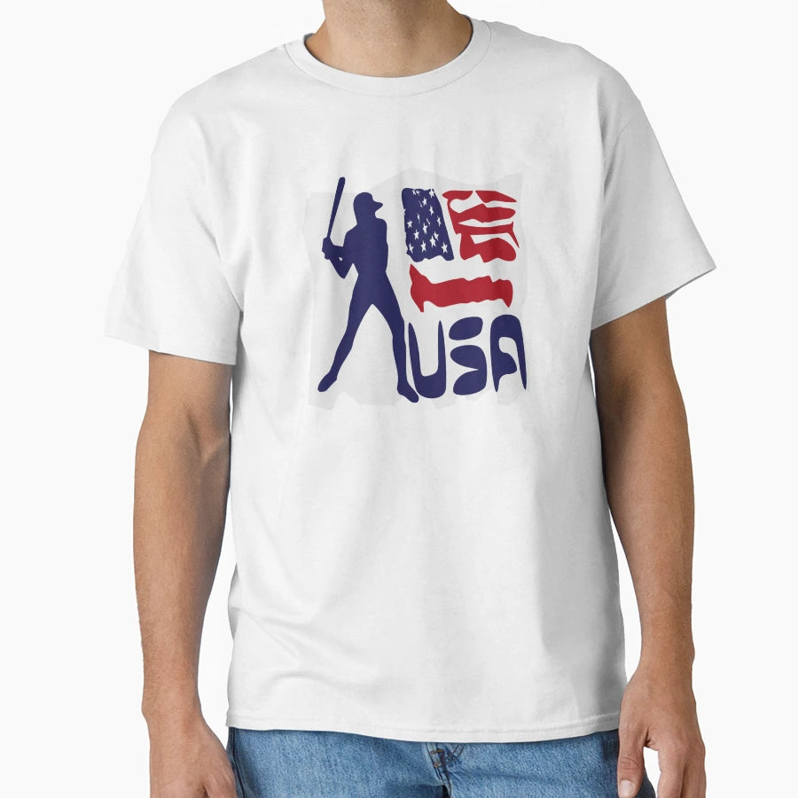 Usa Baseball T-Shirt - Streetwear Style for Adults - T-Shirt, Sweatshirt, Hoodie