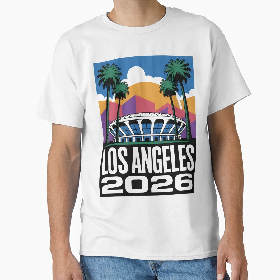 Los Angeles 2026 Palm Tree Sunset V2 T-Shirt - Streetwear Style for Adults - T-Shirt, Sweatshirt, Hoodie