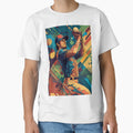 Pitcher Throwing Fastball Amidst Geometric T-Shirt - Unique Graphic Unisex - T-Shirt, Sweatshirt, Hoodie