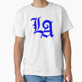 La Familia La Rams Logo Blue T-Shirt - Minimalist Print for Adults - T-Shirt, Sweatshirt, Hoodie