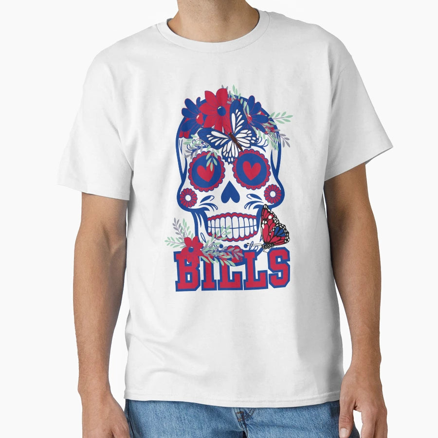 Buffalo Bills Scull T-Shirt - Graphic Print for Adults - T-Shirt, Sweatshirt, Hoodie
