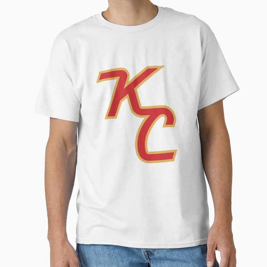 Kc Monograph Chiefs Colors T-Shirt - Fun Novelty Design Unisex - T-Shirt, Sweatshirt, Hoodie