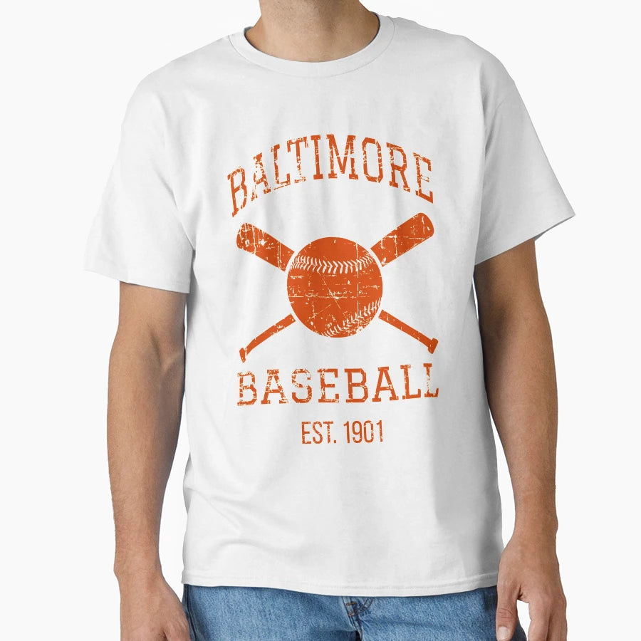 Baltimore Baseball Team I T-Shirt - Aesthetic Graphic Men Women - T-Shirt, Sweatshirt, Hoodie