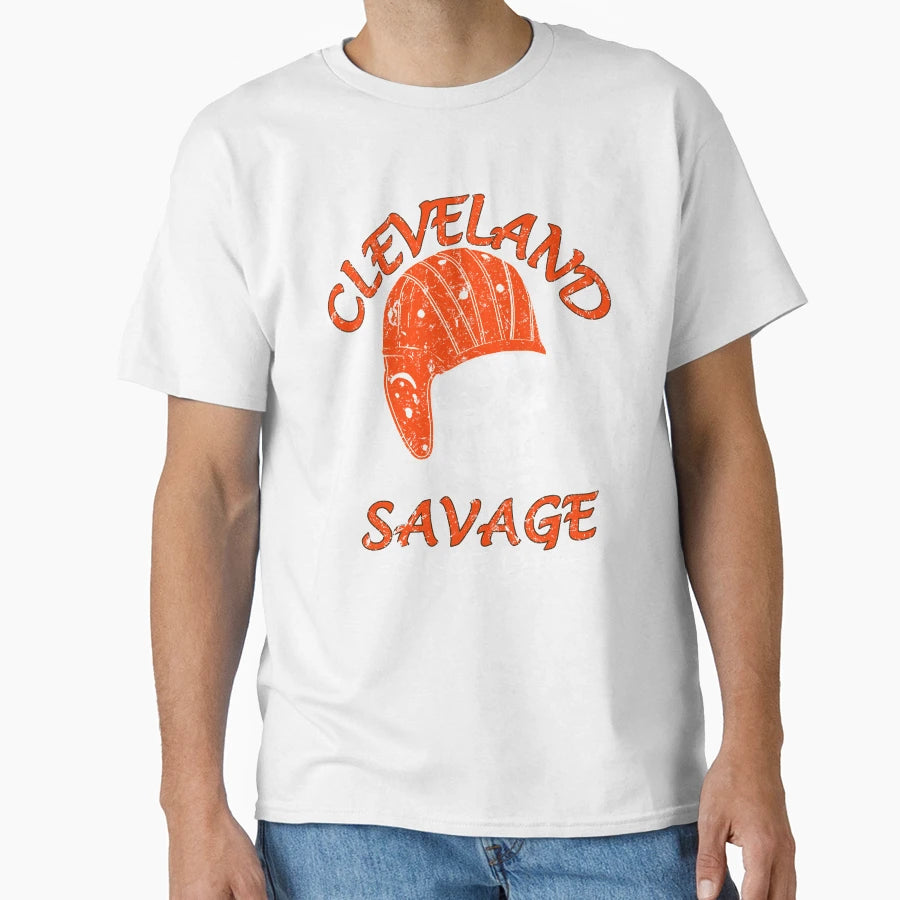 Cleveland Football Fan Savage 1946 Skull T-Shirt - Unique Graphic Men Women - T-Shirt, Sweatshirt, Hoodie