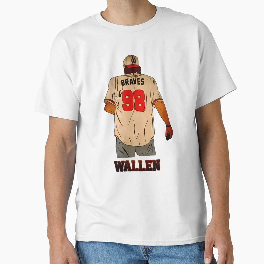 Braves 98 Morgan Wallen Vol 01 T-Shirt - Novelty Apparel for Adults - T-Shirt, Sweatshirt, Hoodie