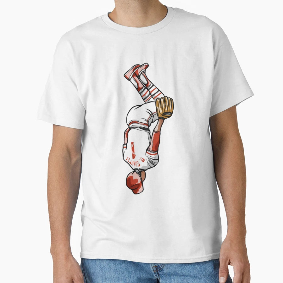 Ozzie Smith Flip Celebration Cartoon T-Shirt - Custom Art Print Unisex - T-Shirt, Sweatshirt, Hoodie