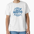 Lad Baseball Blue Text T-Shirt - Minimalist Print Men Women - T-Shirt, Sweatshirt, Hoodie