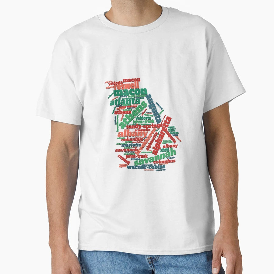 Georgia Cities T-Shirt - Trendy Graphic Men Women - T-Shirt, Sweatshirt, Hoodie