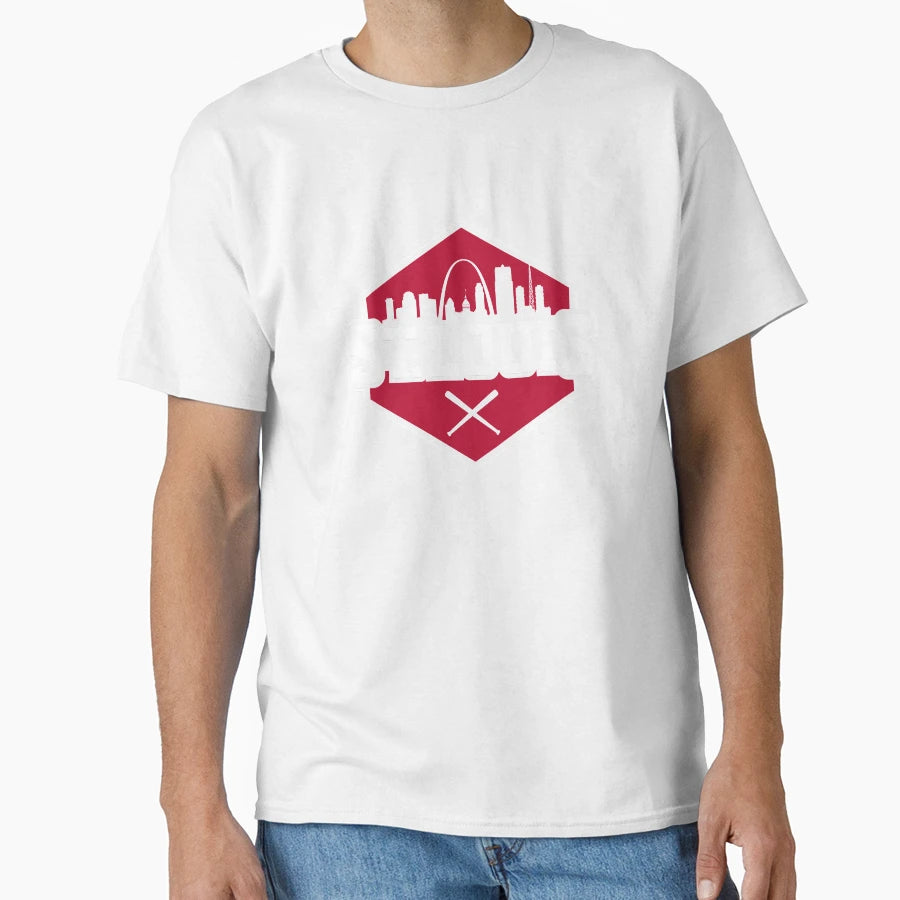 St Louis Baseball Modern City T-Shirt - Fun Novelty Design for Adults - T-Shirt, Sweatshirt, Hoodie
