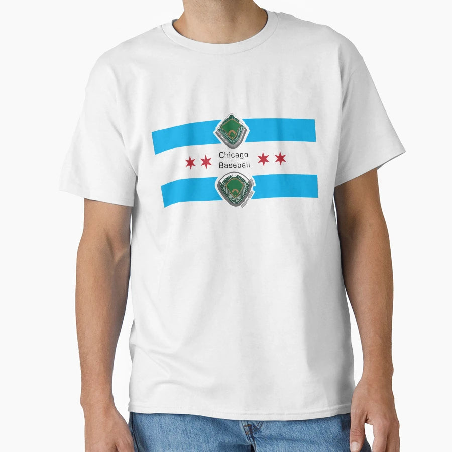 Wrigley Field And Guaranteed Rate T-Shirt - Novelty Apparel for Adults - T-Shirt, Sweatshirt, Hoodie