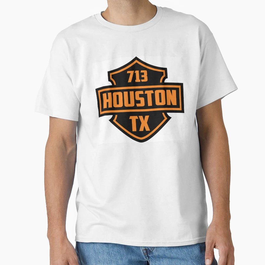 Houston Harley Theme T-Shirt - Fun Novelty Design Unisex - T-Shirt, Sweatshirt, Hoodie