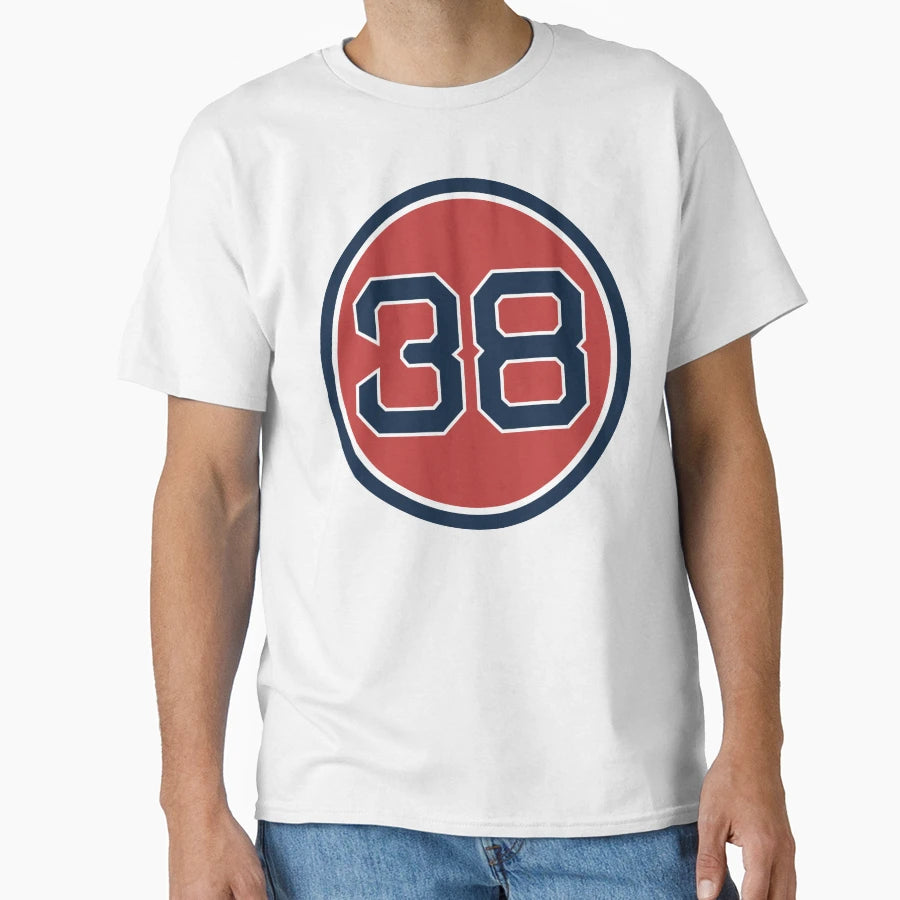 Curt Schilling 38 Jersey Number T-Shirt - Custom Art Print for Adults - T-Shirt, Sweatshirt, Hoodie