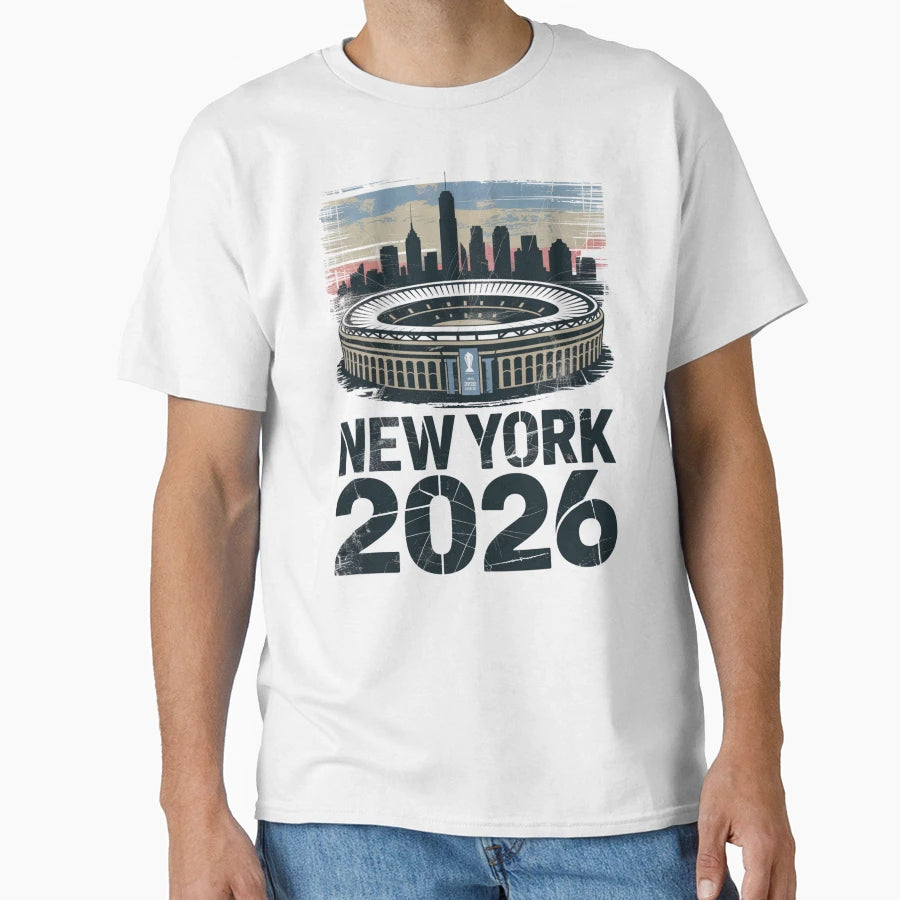 New York 2026 Metlife Stadium Skyline V8 T-Shirt - Minimalist Print Unisex - T-Shirt, Sweatshirt, Hoodie