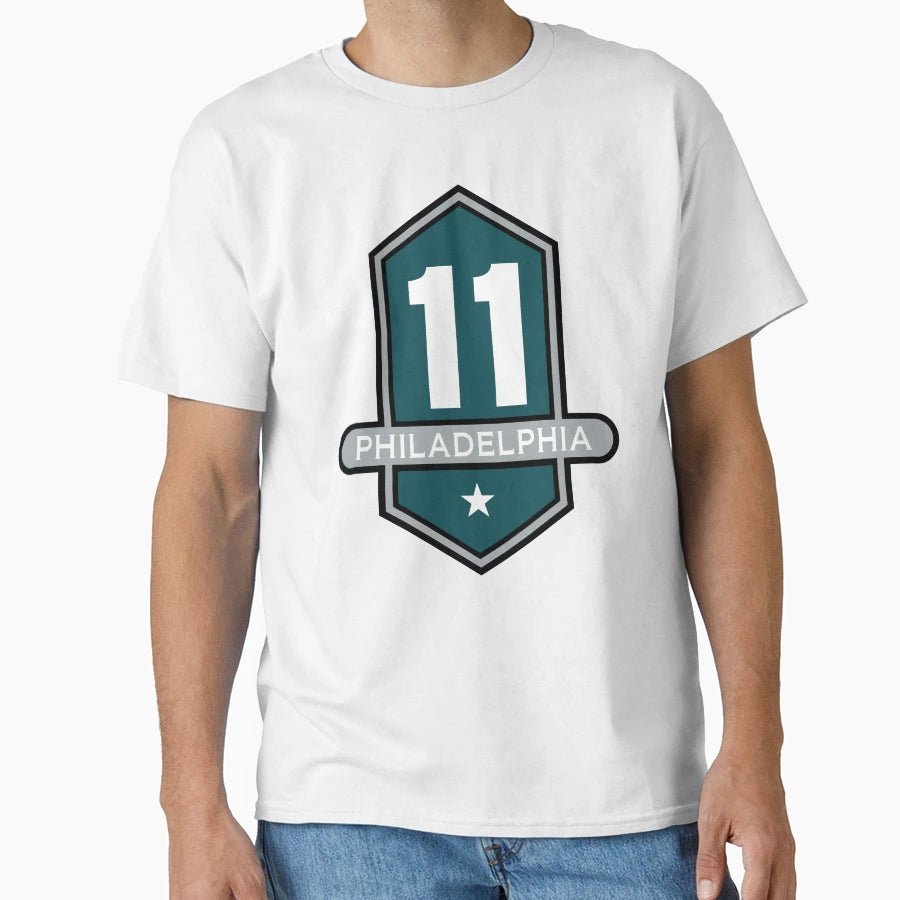 Philadelphia 11 Emblem T-Shirt - Fun Novelty Design for Adults - T-Shirt, Sweatshirt, Hoodie