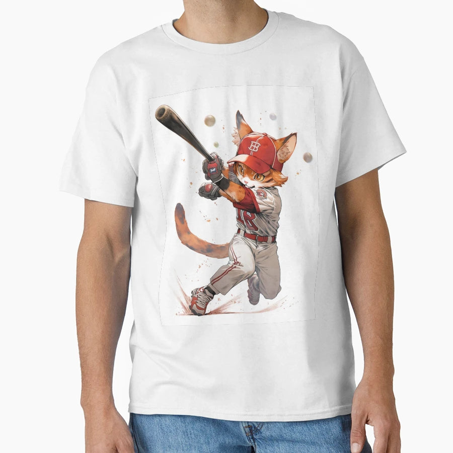 Cat Feline Mlb Superstar Anime T-Shirt - Aesthetic Graphic for Adults - T-Shirt, Sweatshirt, Hoodie