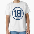 Didi Gregorius 18 Jersey Number T-Shirt - Custom Art Print for Adults - T-Shirt, Sweatshirt, Hoodie