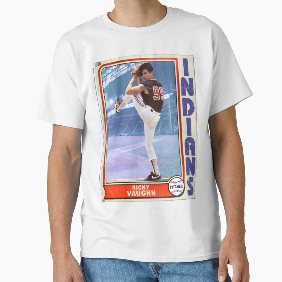 Ricky Wild Thing Vaughn Trading Card T-Shirt - Custom Art Print Unisex - T-Shirt, Sweatshirt, Hoodie