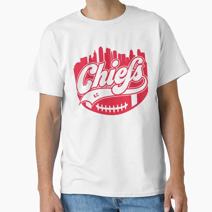 Chiefs Chiefs Football Chiefs Skyline T-Shirt - Custom Art Print Unisex - T-Shirt, Sweatshirt, Hoodie
