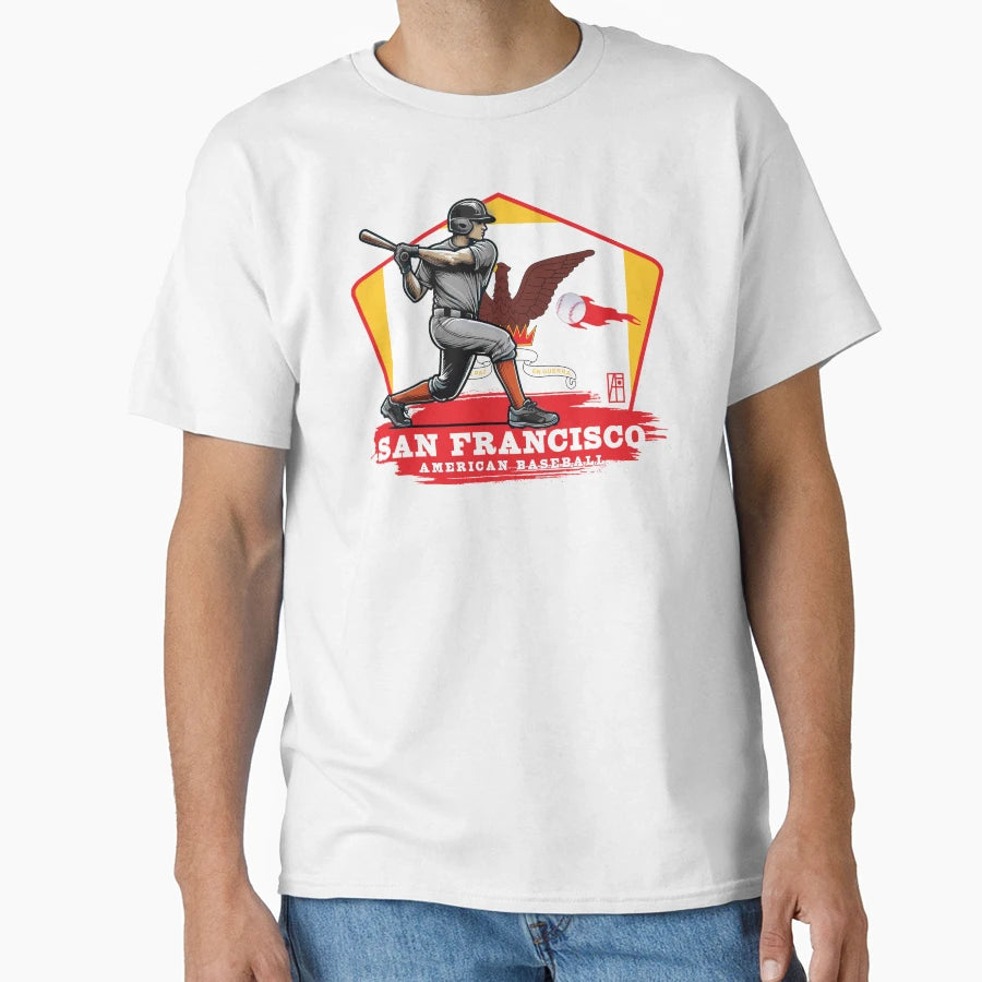 Usa American Baseball San Francisco T-Shirt - Aesthetic Graphic Men Women - T-Shirt, Sweatshirt, Hoodie