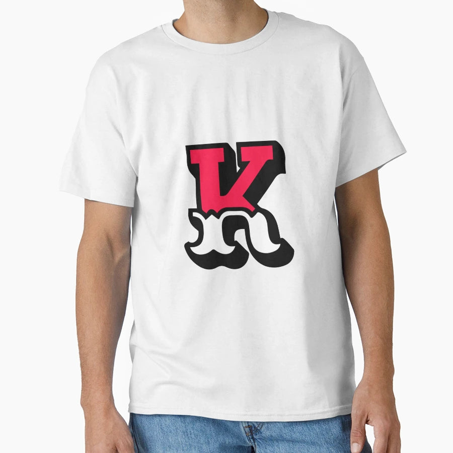 Monogram K Alphabet Scrapbooking Red T-Shirt - Aesthetic Graphic Unisex - T-Shirt, Sweatshirt, Hoodie