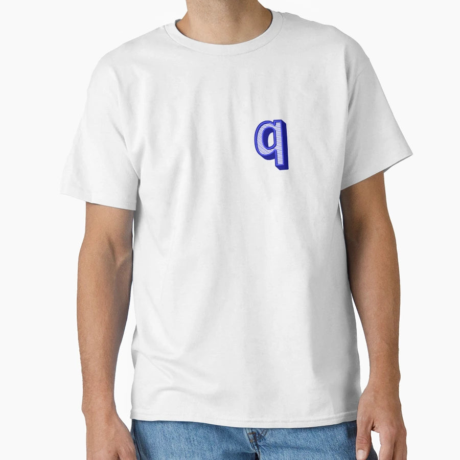 3D Alphabet Letter Q Bold Typography T-Shirt - Minimalist Print Men Women - T-Shirt, Sweatshirt, Hoodie