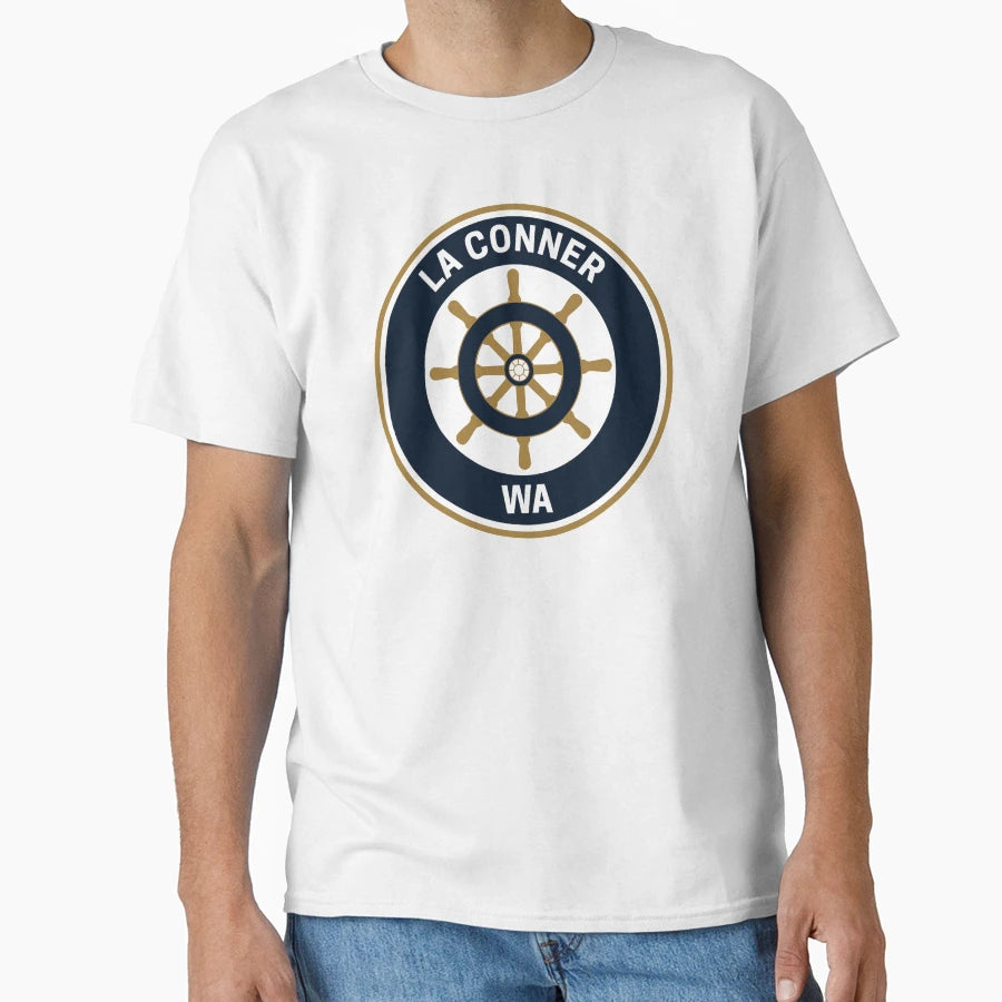 La Conner Washington T-Shirt - Minimalist Print for Adults - T-Shirt, Sweatshirt, Hoodie
