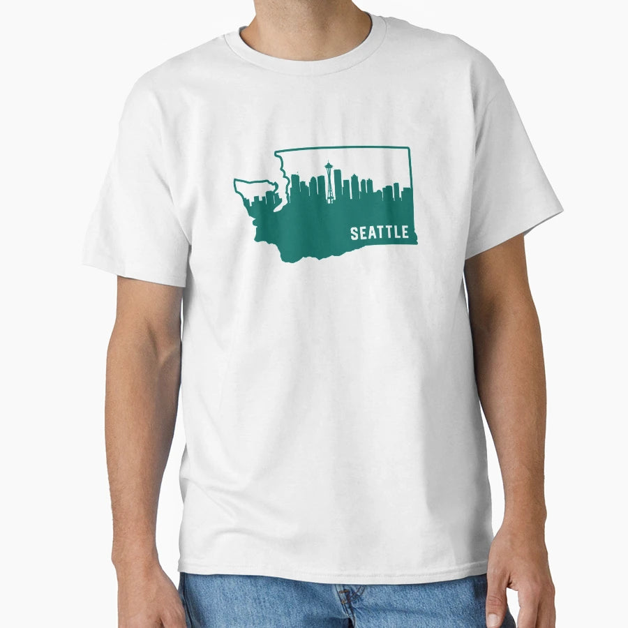 Seattle Washington Baseball Sea Green T-Shirt - Graphic Print Men Women - T-Shirt, Sweatshirt, Hoodie
